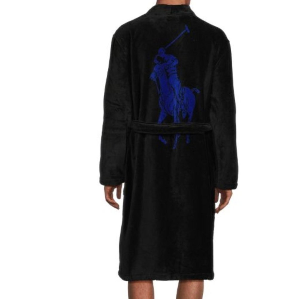 Polo Ralph Lauren Velour Logo Robe - Picture 1 of 4